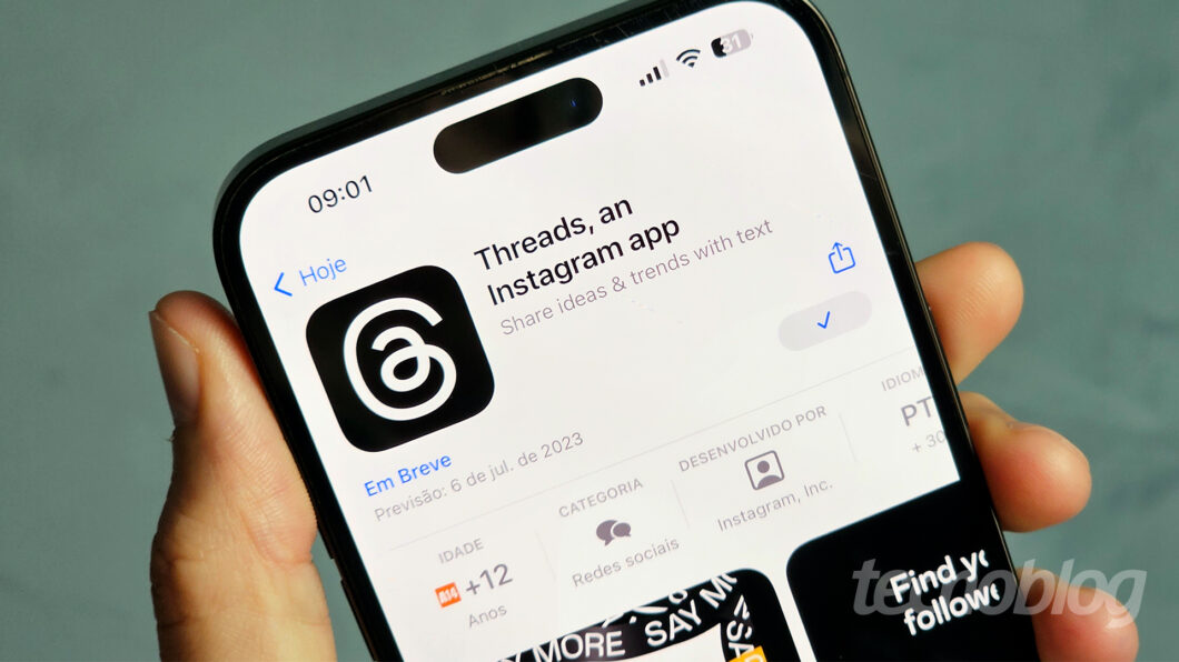 Ícone do Threads na App Store do iPhone (Imagem: Thássius Veloso/Tecnoblog)