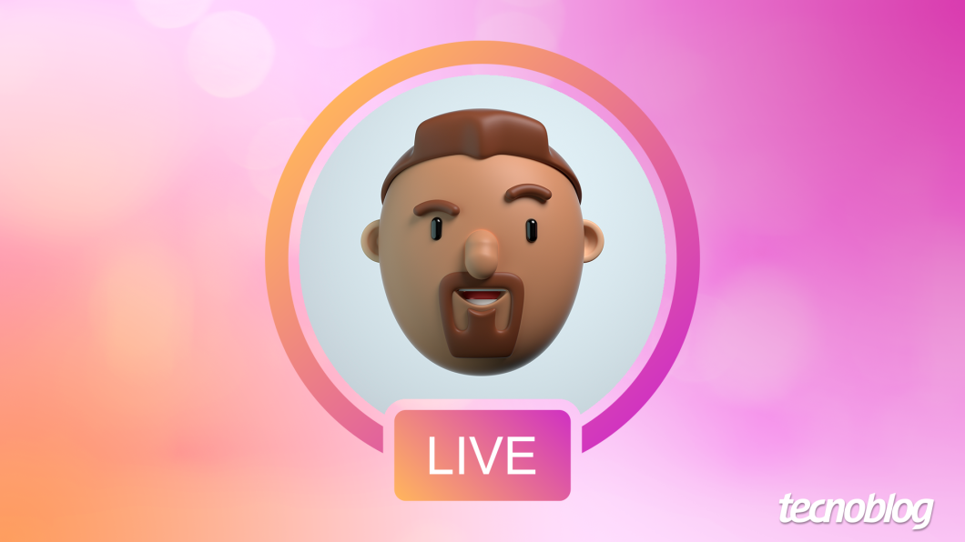 Ilustração sobre o recurso Live do Instagram