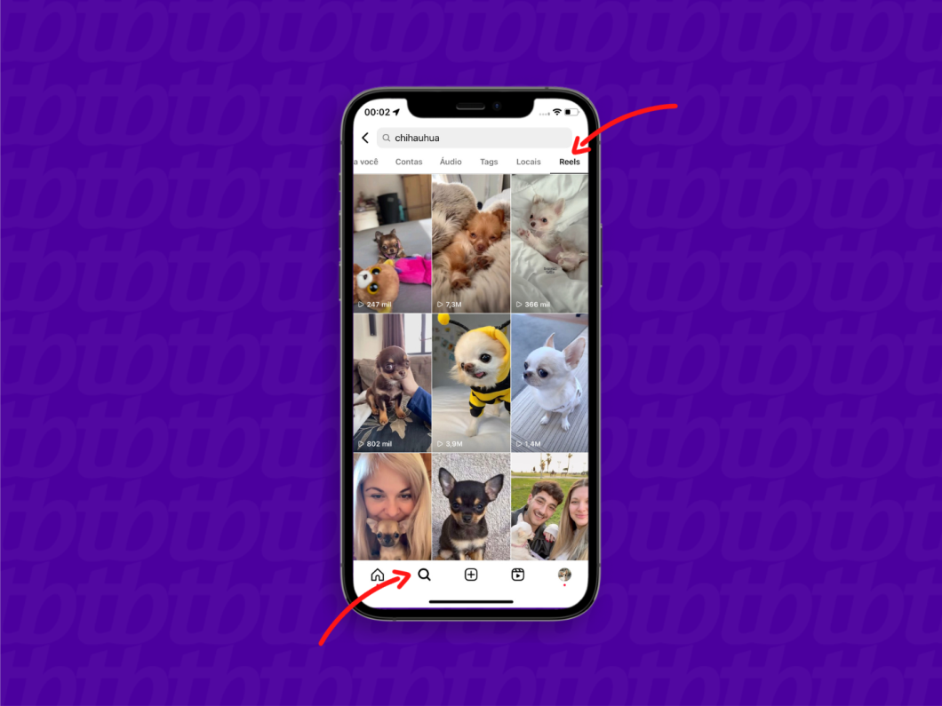 Instagram permite pesquisar Reels pela aba Explorar