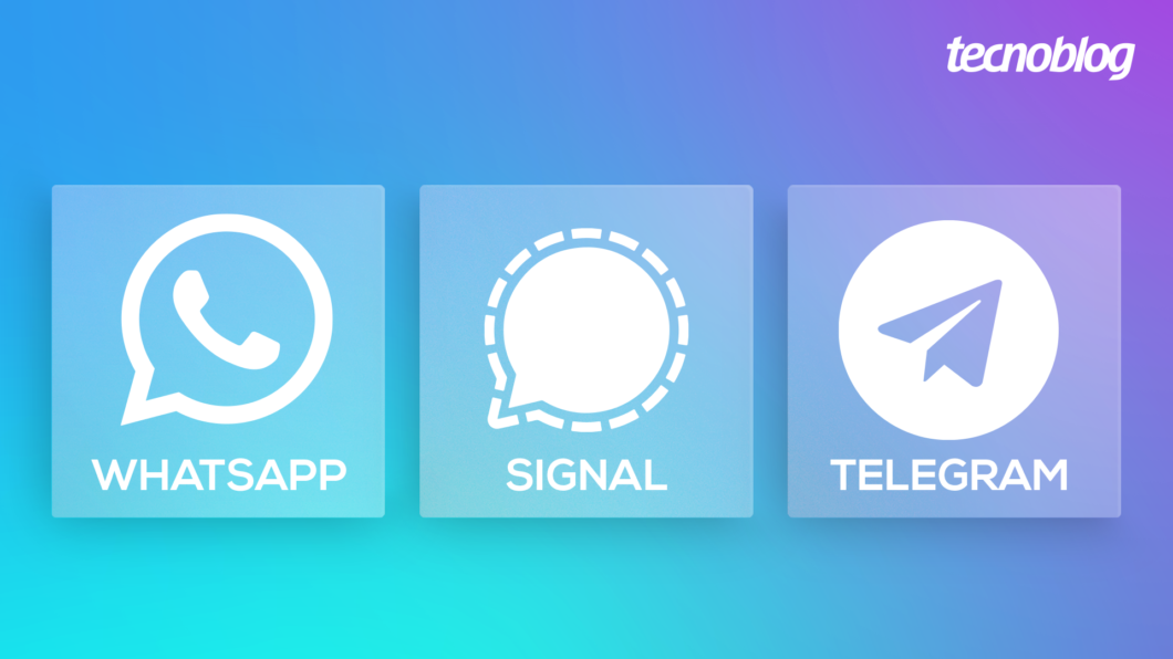 WhatsApp, Signal e Telegram são mensageiros concorrentes (Imagem: Vitor Pádua/Tecnoblog)
