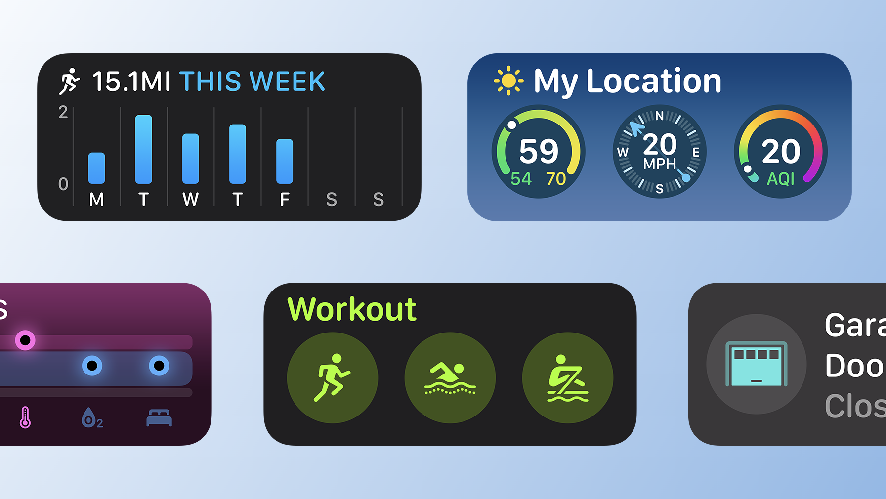 Diversos widgets